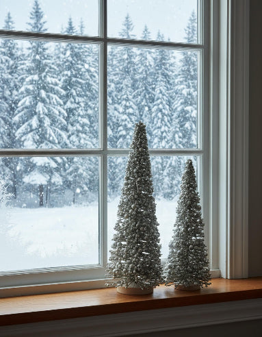 Juletræ – champagnefarvet glitter