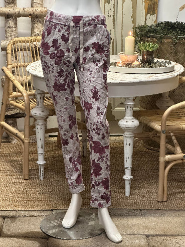 Mirakelbuks med bordeaux blomsterprint - One Size 36-42