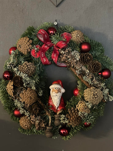 Dørkrans Rød med nisse