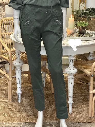 Bukser med foer - Khaki