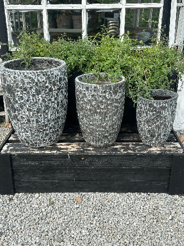 Lava krukker sort/grå